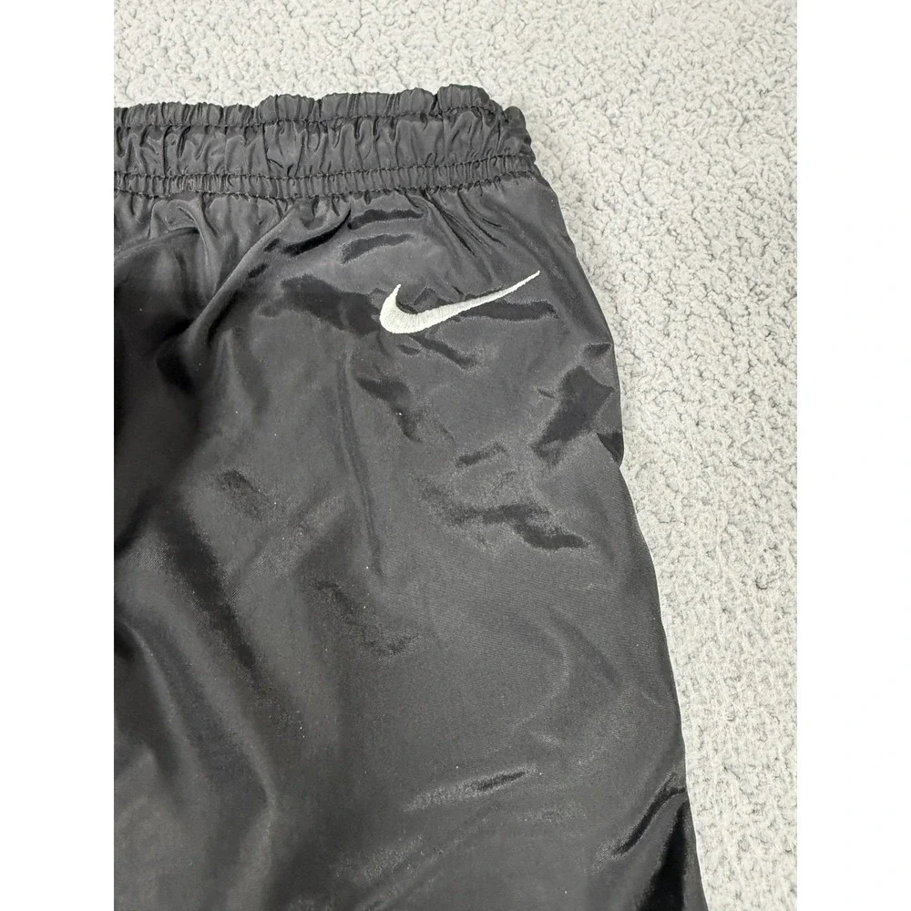 VTG‎ Nike Pants Mens 2XL Black Woven Track Snap Leg Side Stripe Warm Up Athletic